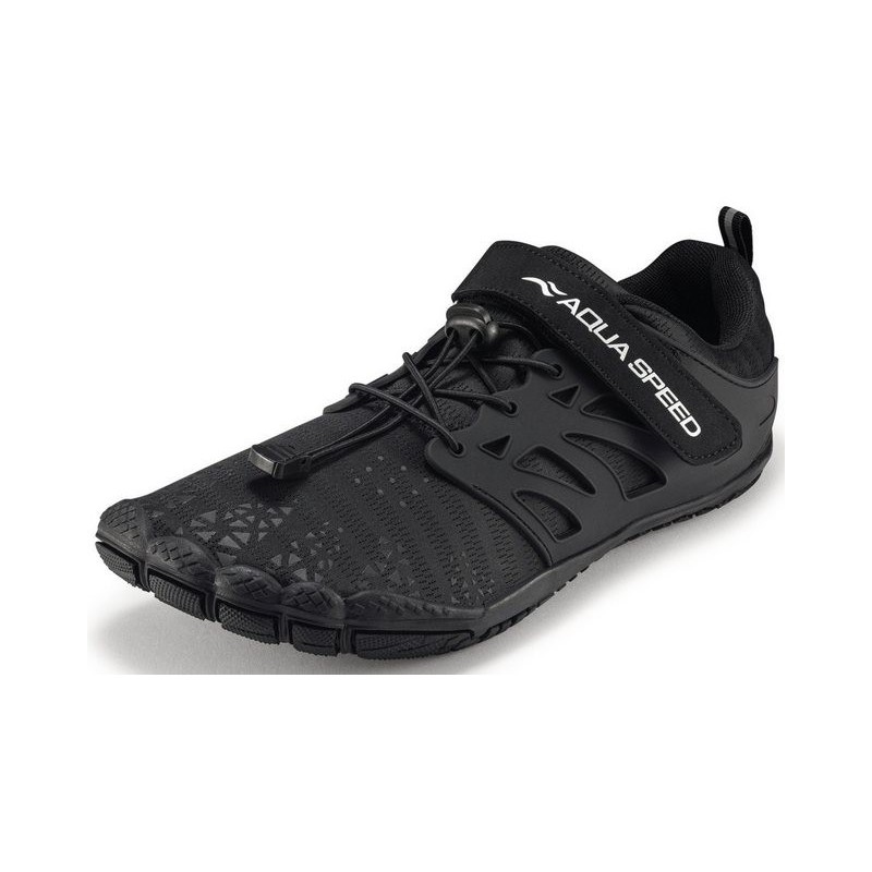Aqua Speed Taipan Strandschuhe Gr. 43 – Schwarz mit Handtuchbeilage Wasserschuh (Grip-Schuhe für Ufer, Dusche & Steg – sicher