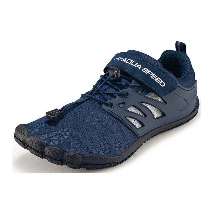Aqua Speed Taipan Strandschuhe Gr. 40 – Navy mit Mikrofaserhandtuch Wasserschuh (Strandschuhe mit Profilsohle – sicher bei Nä