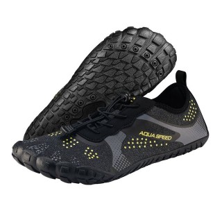 Aqua Speed Nautilus Schwimmschuhe Gr. 43 – Graphite mit Mikrofaserhandtuch Wasserschuh (Strandschuhe mit angenehmer Polsterun