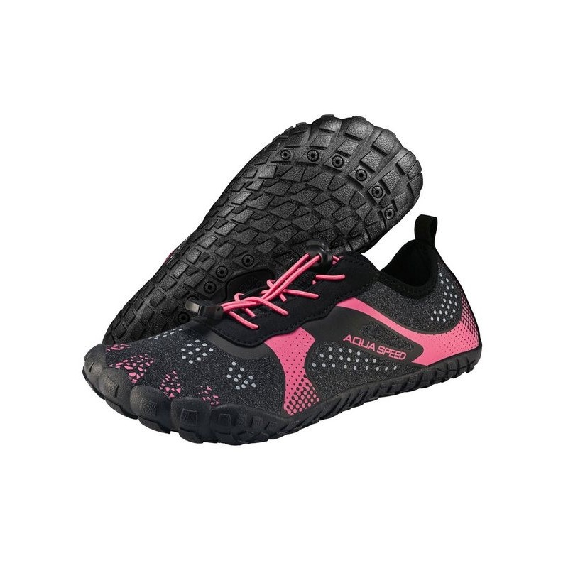 Aqua Speed Nautilus Schwimmschuhe Gr. 36 – Rosa + Handtuch im Set Wasserschuh (Rutschfeste Schwimmschuhe – für See, Pool, Dus