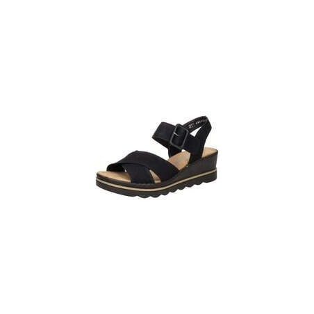 Rieker Keilsandale Damen schwarz|schwarz|schwarz|schwarz|schwarz|schwarz|schwarz|schwarz