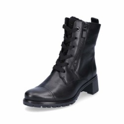 Schnürstiefel - schwarz 7,5