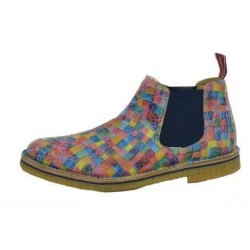 Grünbein Damen Chelsea Boots Reto lose Einlage, Mosaik-rosa 42