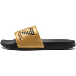 Ea7 Emporio Armani  Zehensandalen Visibility Logo Slides Shiny Gold/Black
