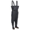 vidaXL Watstiefel Wathose mit Stiefeln und Gürtel Schwarz Größe 38