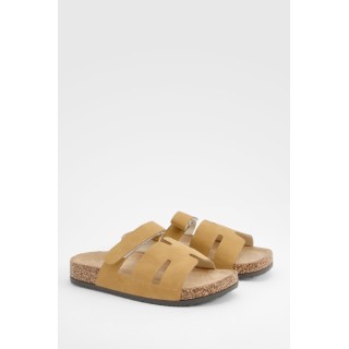 Slides Mit Cut-Out Detail - Taupe - 39, Taupe