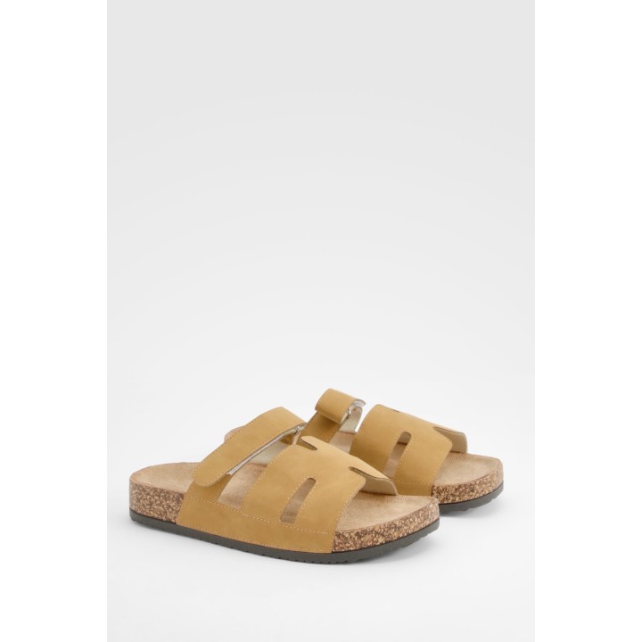 Slides Mit Cut-Out Detail - Taupe - 39, Taupe