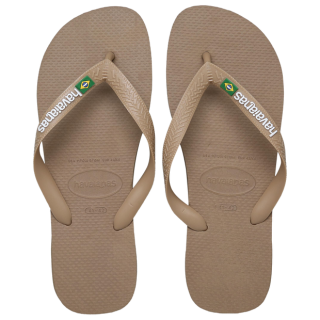 Havaianas Brasil Logo Herren Flip-Flops und Sandalen - Gold - Größe: 39-40 - Leder - Foot Locker