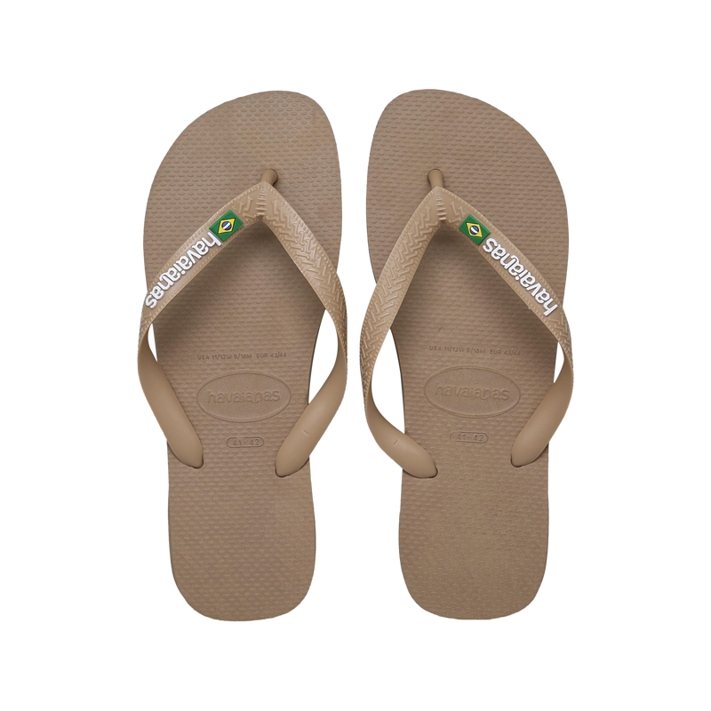 Havaianas Brasil Logo Herren Flip-Flops und Sandalen - Gold - Größe: 39-40 - Leder - Foot Locker