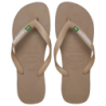 Havaianas Brasil Logo Herren Flip-Flops und Sandalen - Gold - Größe: 39-40 - Leder - Foot Locker