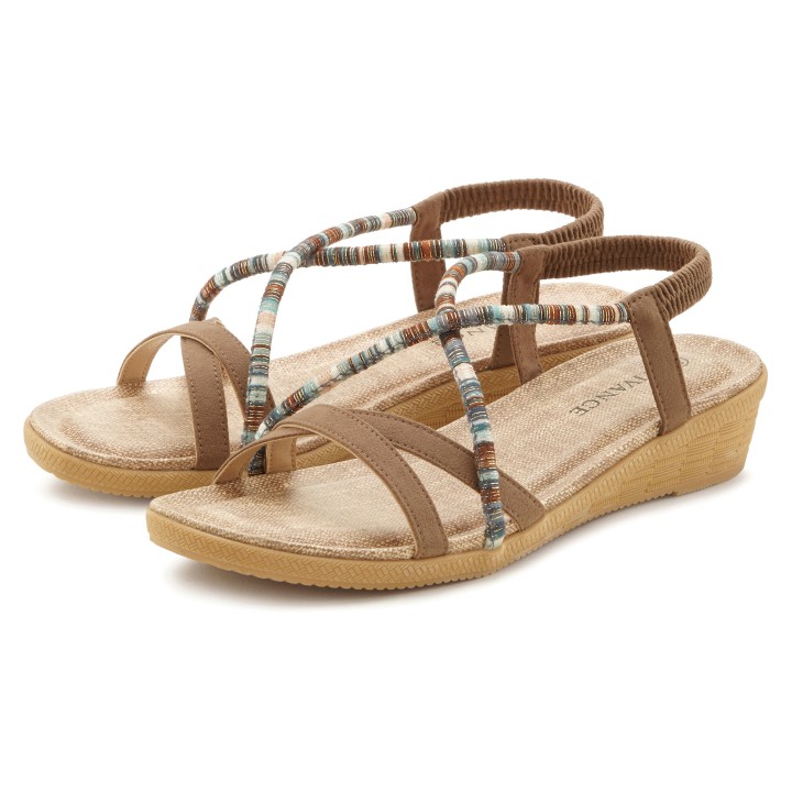 Vivance Sandale »Sommerschuh«, mit dezenten Schmuckelementen, Sandalette, Sommerschuh VEGAN