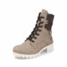 Schnürstiefelette - beige 42