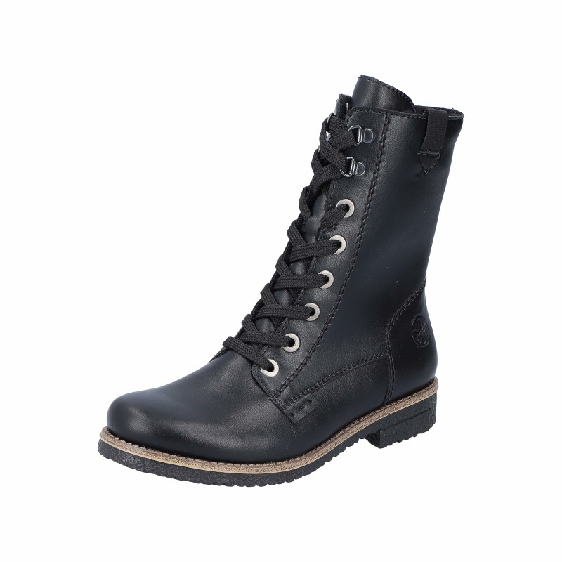 Schnürstiefelette - schwarz 38