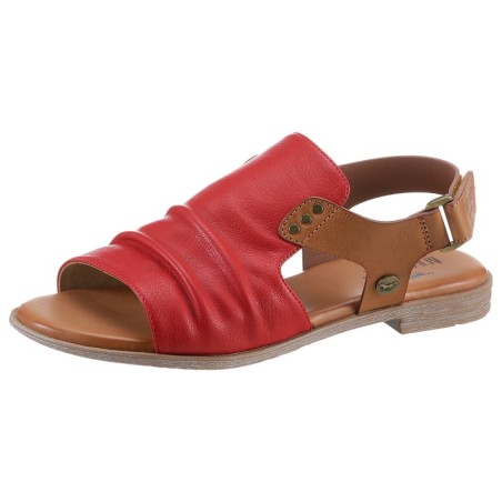 Mustang Shoes Riemchensandale, Sommerschuh, Sandalette, Blockabsatz, mit Klettverschluss