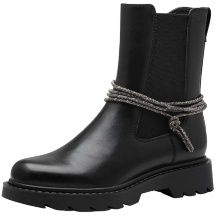 Damen Elegante Stiefelette  1-25814-43 Schwarz 091 Black/Gla... 37
