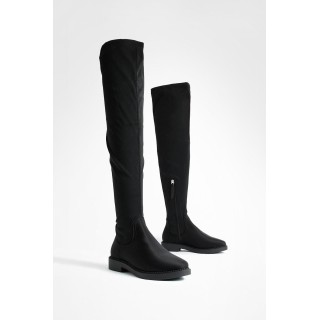 Beite Passform Overknee-Stiefel - Schwarz - 36, Schwarz