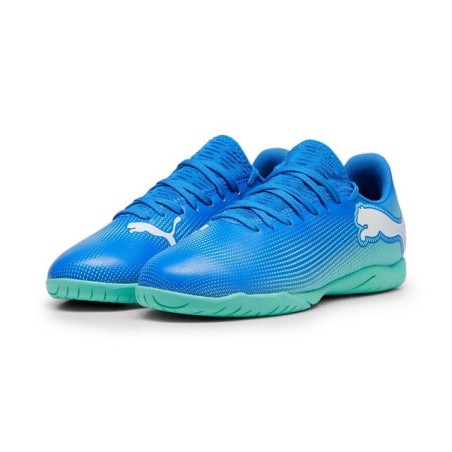 PUMA FUTURE 7 PLAY IT Jr HYPERLINK BLUE-MINT-PUMA WHITE Fußballschuh