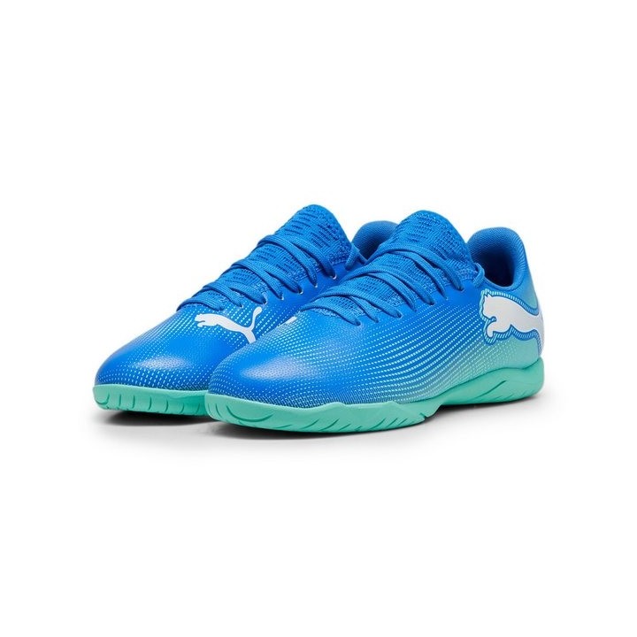 PUMA FUTURE 7 PLAY IT Jr HYPERLINK BLUE-MINT-PUMA WHITE Fußballschuh