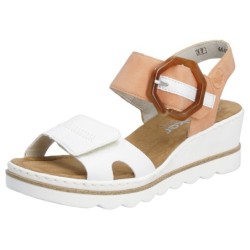 Rieker Sandalette, Sommerschuh, Sandale, Keilabsatz, mit auffälliger Schmuckspange