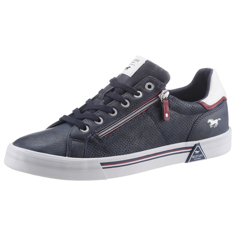 Mustang Shoes Sneaker, mit Reißverschluss an der Seite, Freizeitschuh, Halbschuh, Schnürschuh