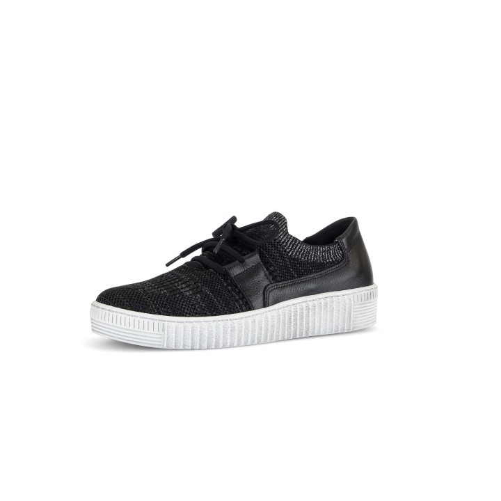 Freizeit Schnürer schwarz Gabor Fashion Sneaker low 43.335.4... 42