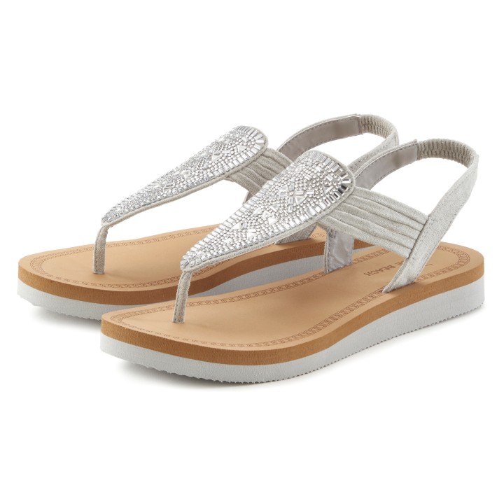 Venice Beach Badesandale »Sommerschuh«, Sandale, Badeschuh, Sommerschuh, Zehentrenner mit Glitzersteinen VEGAN