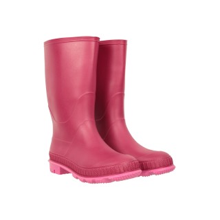 Einfarbige Kinder Gummistiefel - Rosa
