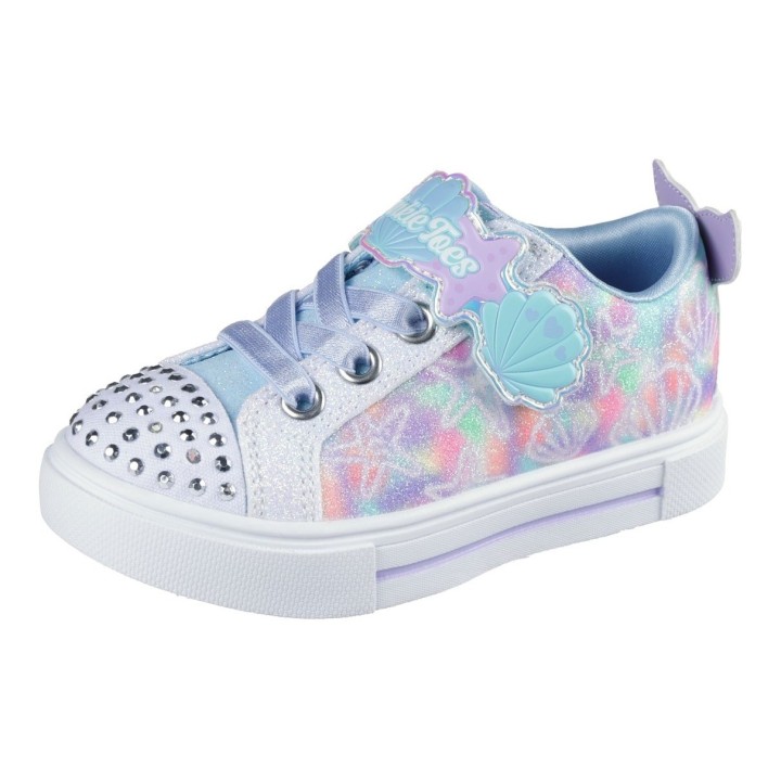 Skechers Sneaker »TWINKLE SPARKS«, Blink,-Schlupfschuh mit Glitzer+Strass, Größenschablone zum Download