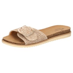Mustang Shoes Pantolette, Flats, Sommerschuh, Sandale in Flechtoptik