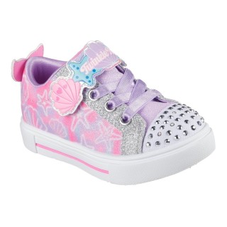 Skechers Lauflernschuh »TWINKLE SPARKS LIGHTS«, Sneaker,Blink,-Klettschuh mit Glitzer, Größenschablone zum Download