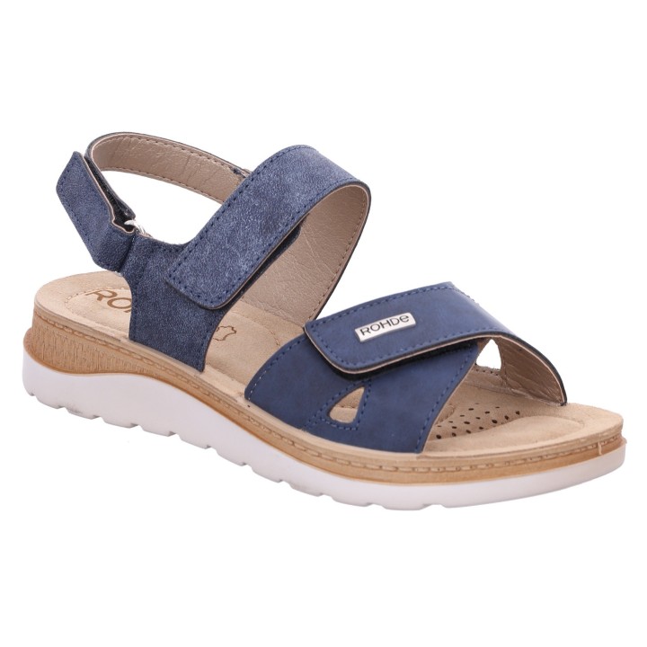 Rohde Riemchensandale »BAVIERA«, Sommerschuh, Klettschuh, Keilabsatz, Sandale mit Softfußbett