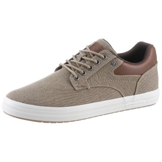 MARCO TOZZI Plateausneaker, Freizeitschuh, Halbschuh, Schnürschuh mit Ziernähten und Zierknopf