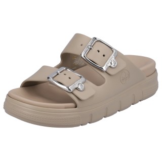 Rieker Pantolette, Plateau, Sommerschuh, Schlappen in Weite G (-weit)