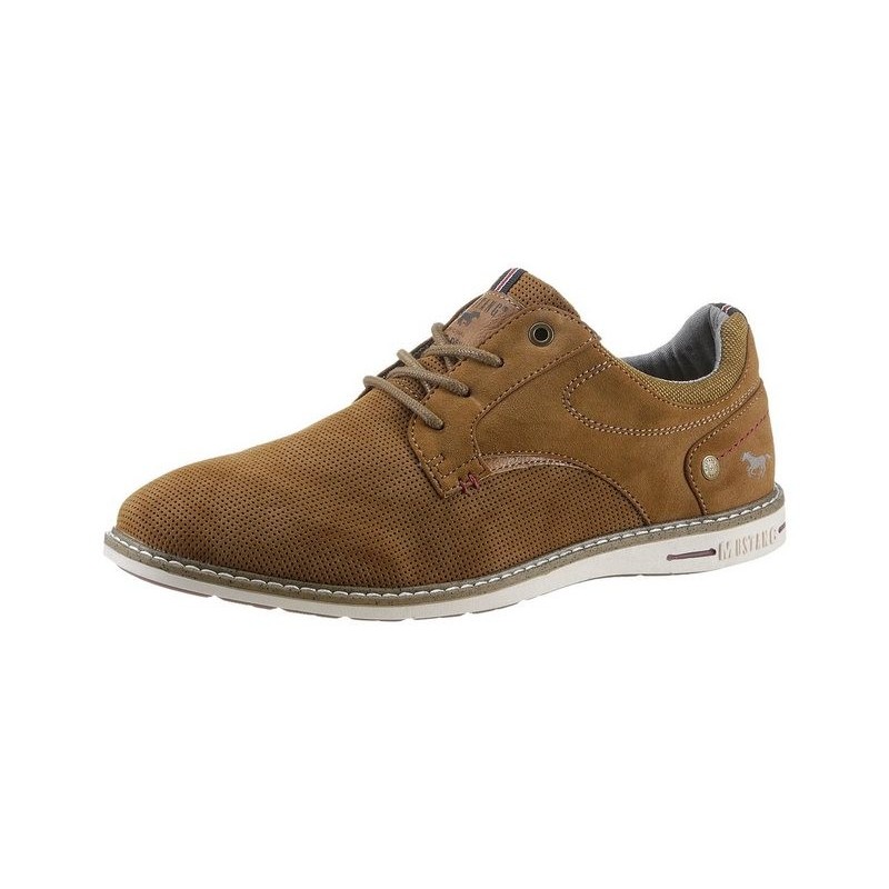 Mustang Shoes Schnürschuh, Freizeitschuh, Halbschuh, Schnürschuh mit Perforation