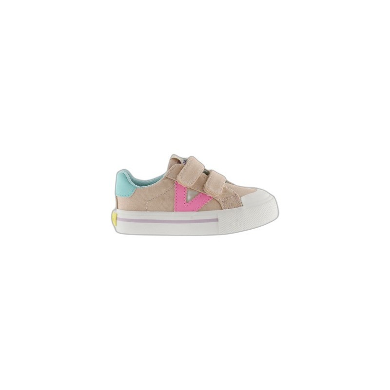 Victoria  Sneaker Baskets effet toile bébé
