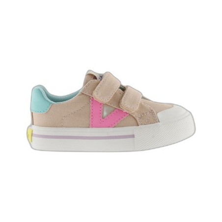 Victoria  Sneaker Baskets effet toile bébé