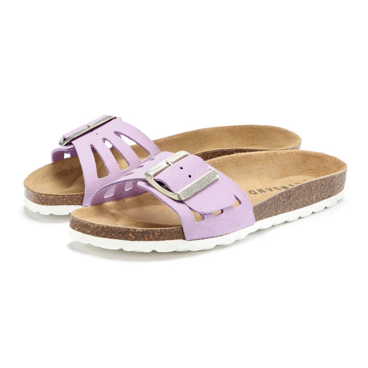 Elbsand Pantolette »Sandale«, Mule, offener Schuh aus Leder mit weichem Komfortkorkfußbett