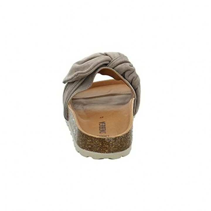 VERBENAS Damen Roxy Beigefarbene Veloursleder Pantolette 38