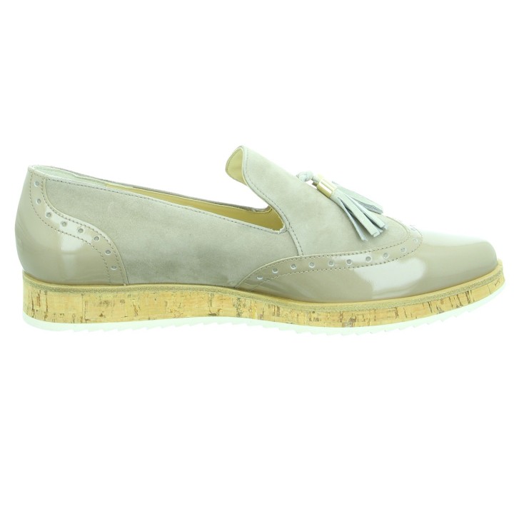 Paul Green sand/taupe Softlack/Samtziege grau 4,5