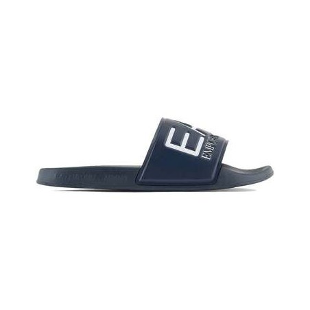 Ea7 Emporio Armani  Zehensandalen Visibility Logo Slides Navy Blue