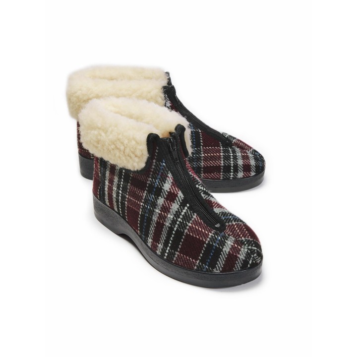 Reißverschluss-Hausschuh Thermo