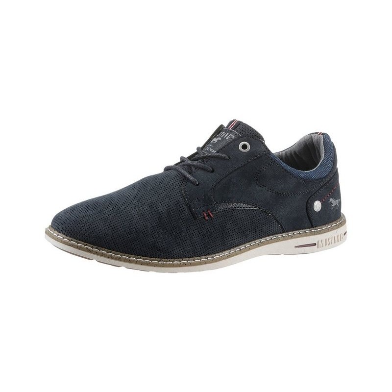Mustang Shoes Schnürschuh, Freizeitschuh, Halbschuh, Schnürschuh mit Perforation