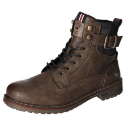 Mustang Shoes Schnürboots, Worker Boots, Herbstschuh, Stiefel mit Anziehlasche