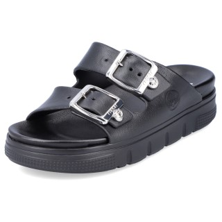 Rieker Pantolette, Plateau, Sommerschuh, Schlappen in Weite G (-weit)