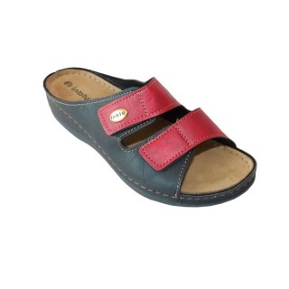 INBLU Klettverschluss Pantolette Hausschuh