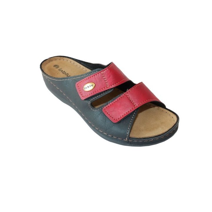 INBLU Klettverschluss Pantolette Hausschuh