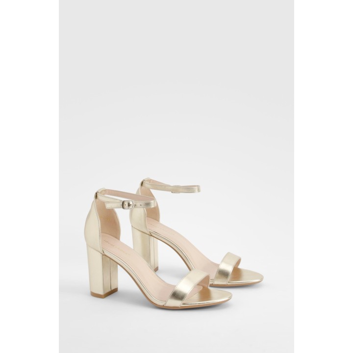 Leopardenprint Heels Mit Blockabsatz - Gold - 36, Gold