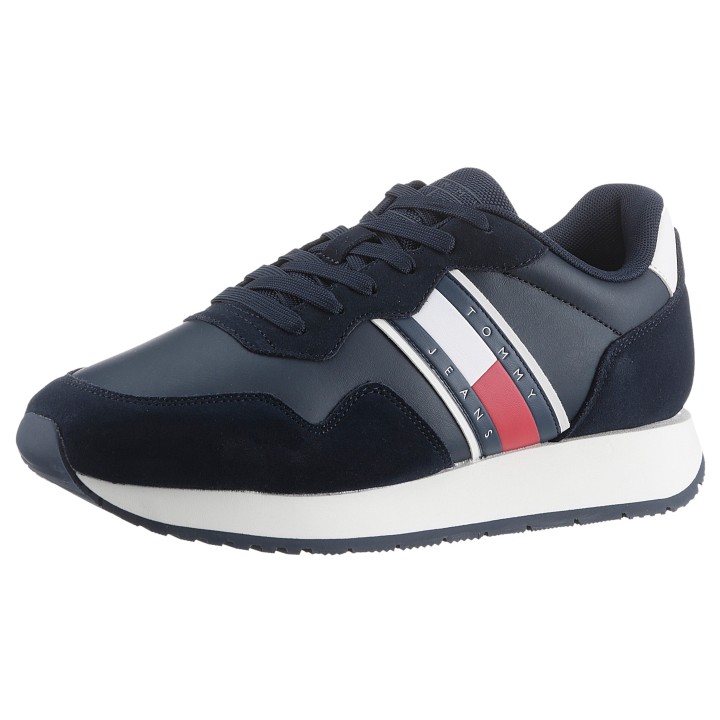 Tommy Jeans Sneaker "TJM MODERN RUNNER", Freizeitschuh, Halbschuh, Schnürschuh mit seitlicher Logoflagge