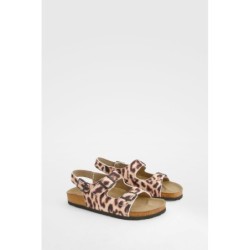 Leopardenprint Sandalen Mit Doppelten Riemchen - 37, Leopard
