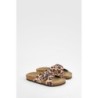 Breite Passform Sliders Mit Riemchen - Leopard - 36, Leopard